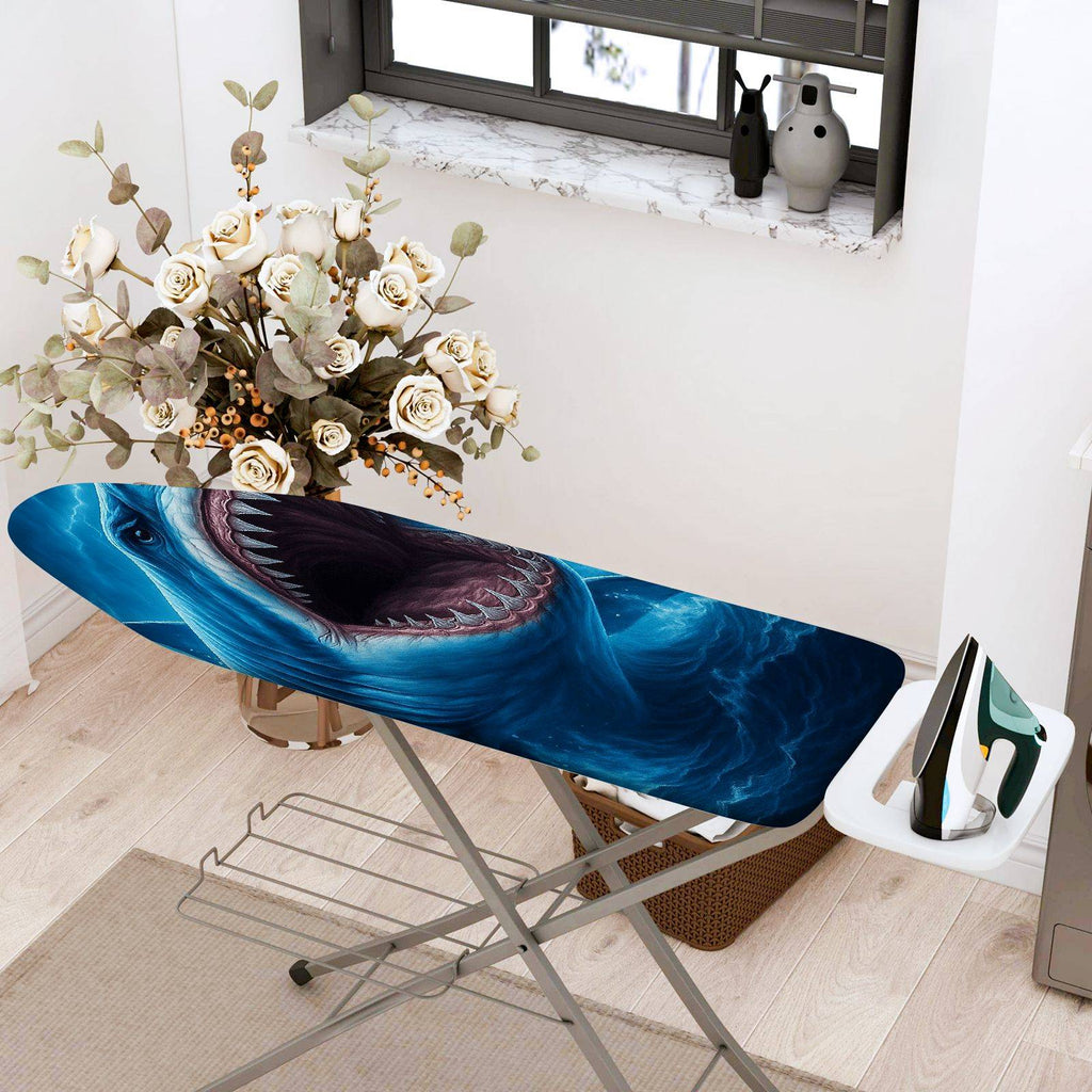 1-Piece Shark Ocean Art Cool  Ironing Board Cover, Universal Size, Without Board