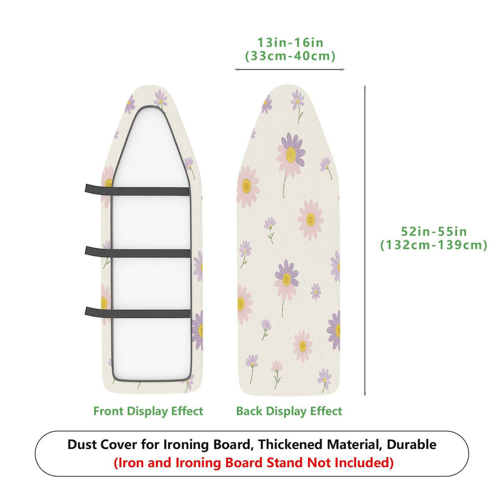 1-Piece Floral Purple Pink  Ironing Board Cover, Universal Size, Without Board