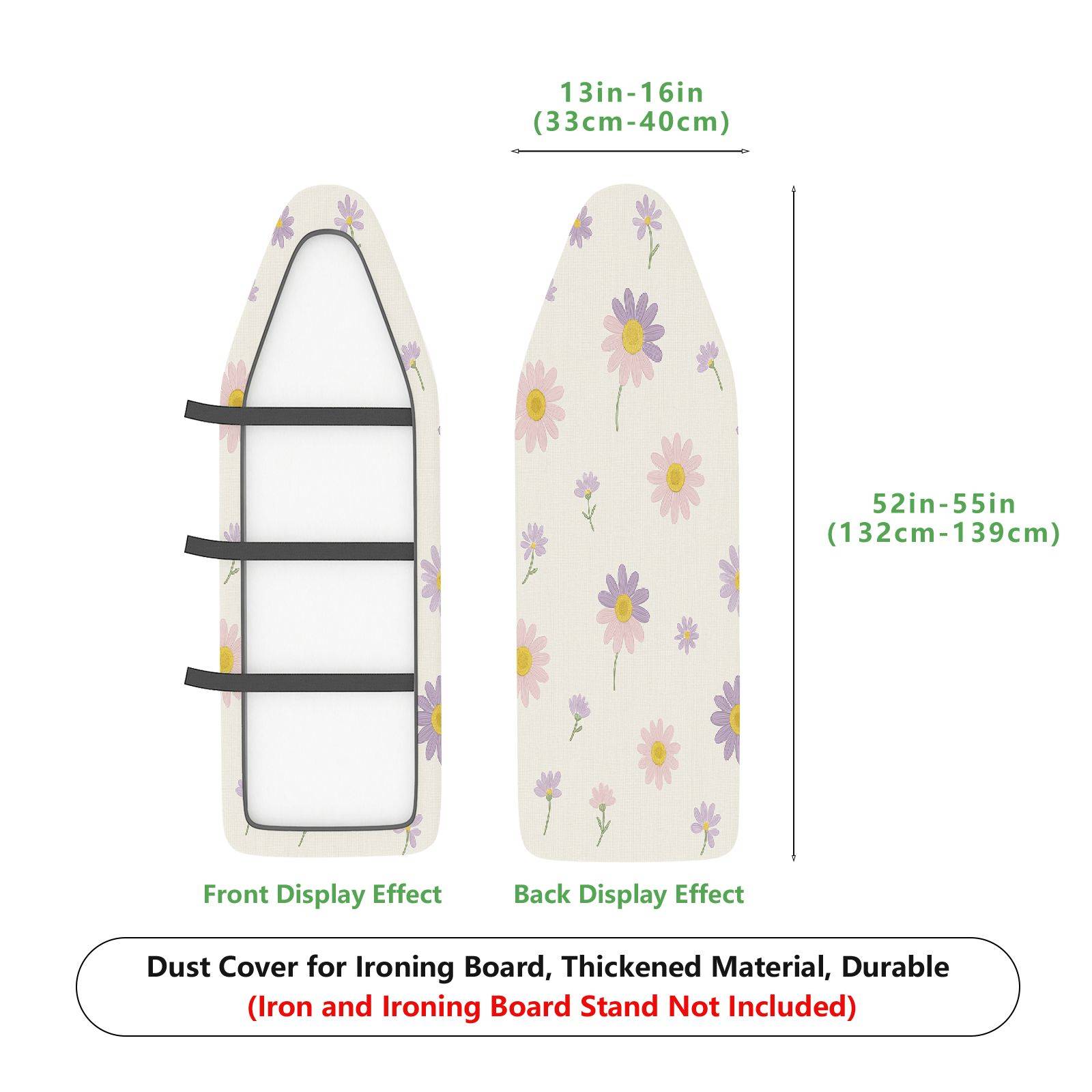 1-Piece Floral Purple Pink  Ironing Board Cover, Universal Size, Without Board
