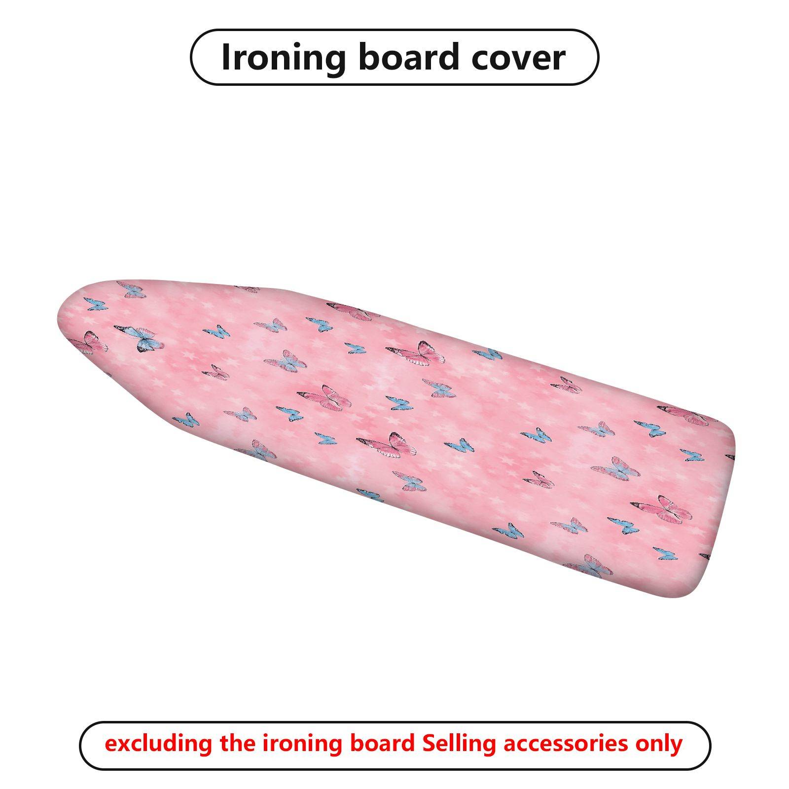 1-Piece Butterfly Pink Floral  Ironing Board Cover, Universal Size, Without Board