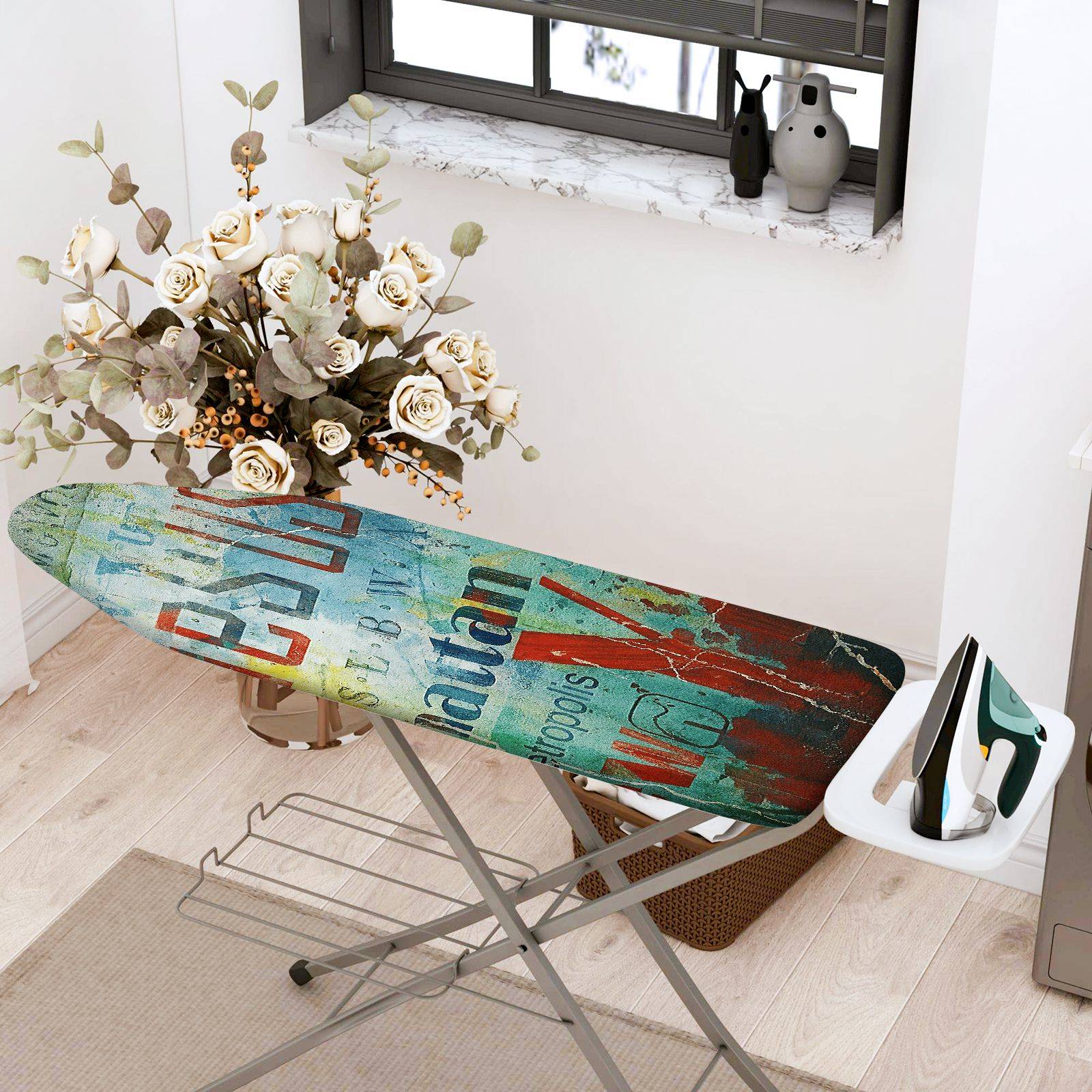 1-Piece Urban Graffiti Typography Abstract  Ironing Board Cover, Universal Size, Without Board