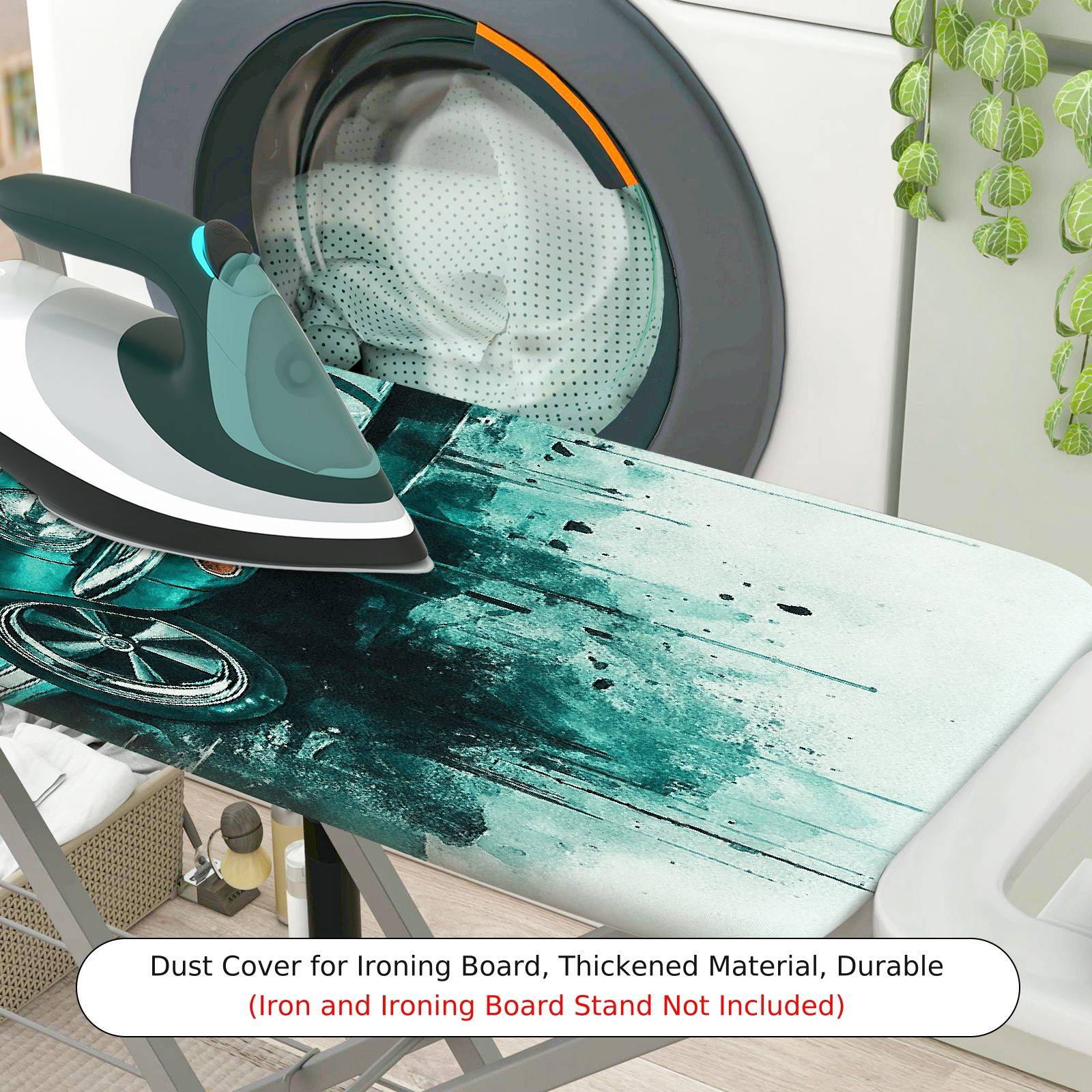 1-Piece Racing Car Abstract Art Modern  Ironing Board Cover, Universal Size, Without Board