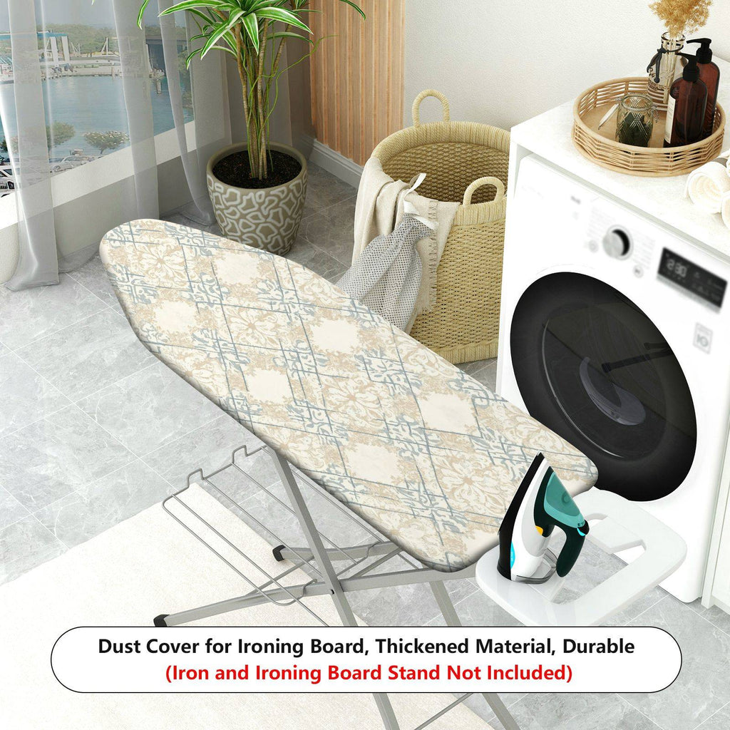 1-Piece Floral Elegant Beige  Ironing Board Cover, Universal Size, Without Board