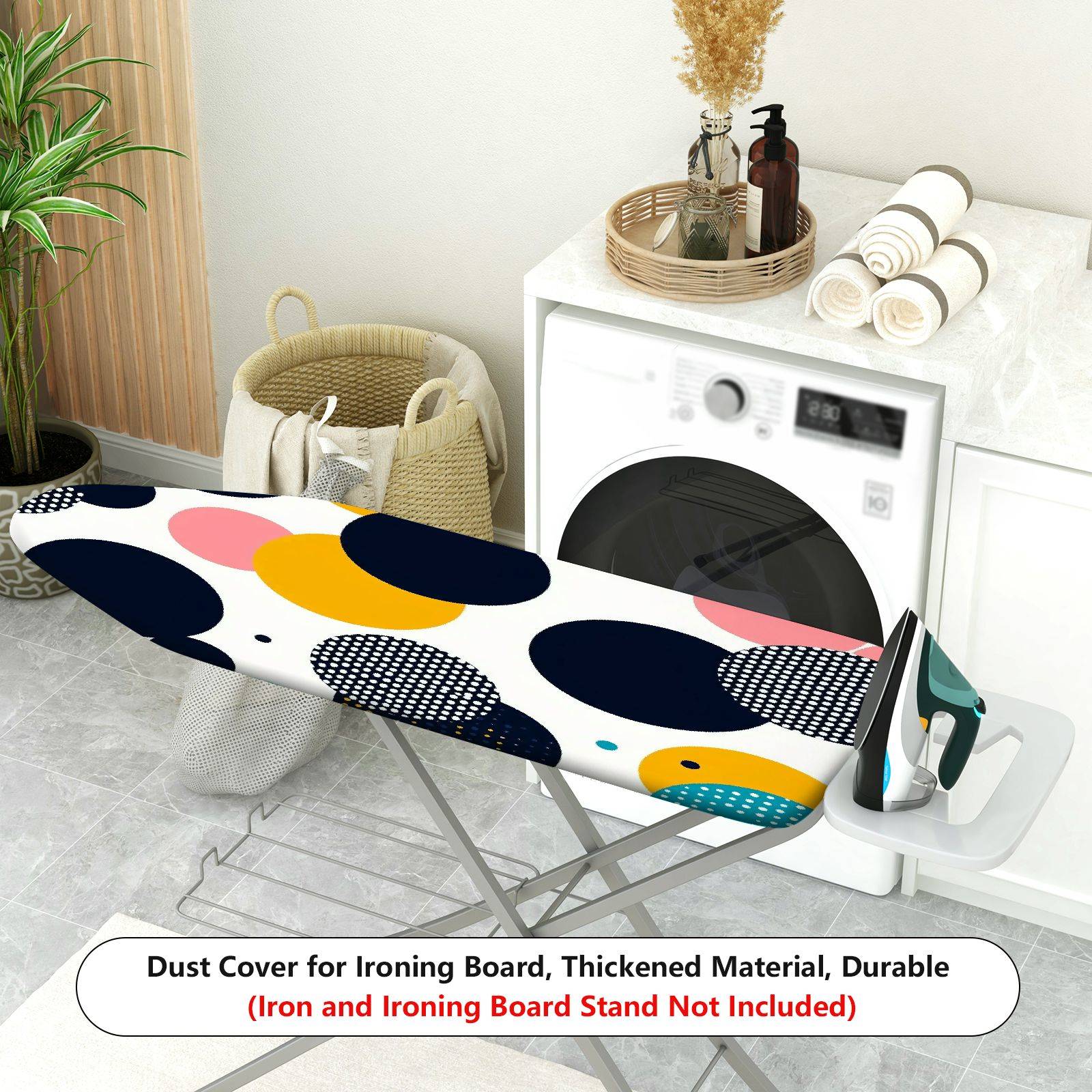 1-Piece Abstract Pattern Colorful Circle Modern  Ironing Board Cover, Universal Size, Without Board