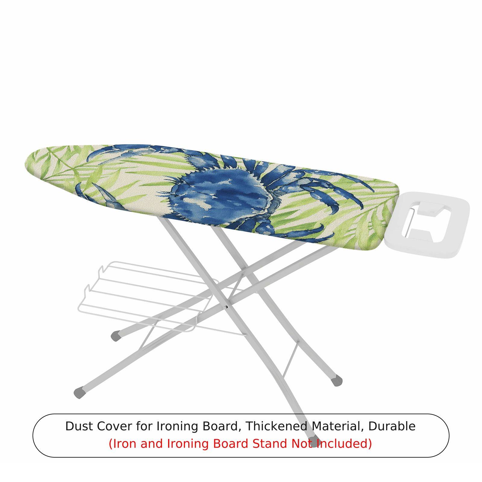 1-Piece Blue Crab Leaves Ocean  Ironing Board Cover, Universal Size, Without Board