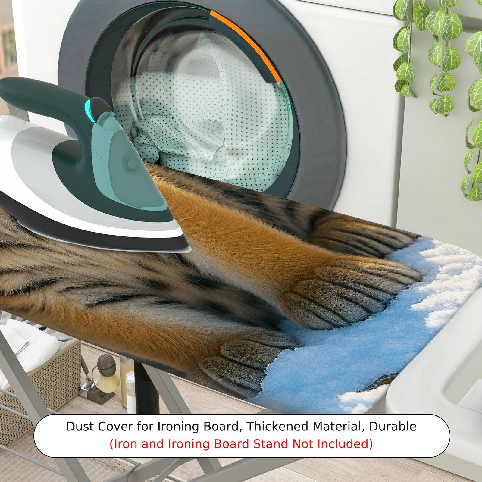 1-Piece Tiger Animal Nature  Ironing Board Cover, Universal Size, Without Board