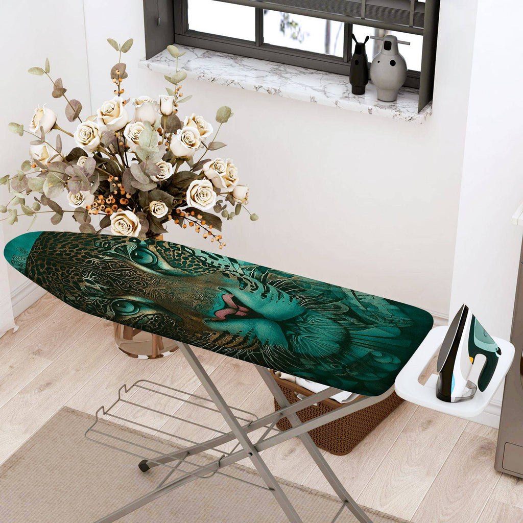 1-Piece Leopard Animal Art  Ironing Board Cover, Universal Size, Without Board
