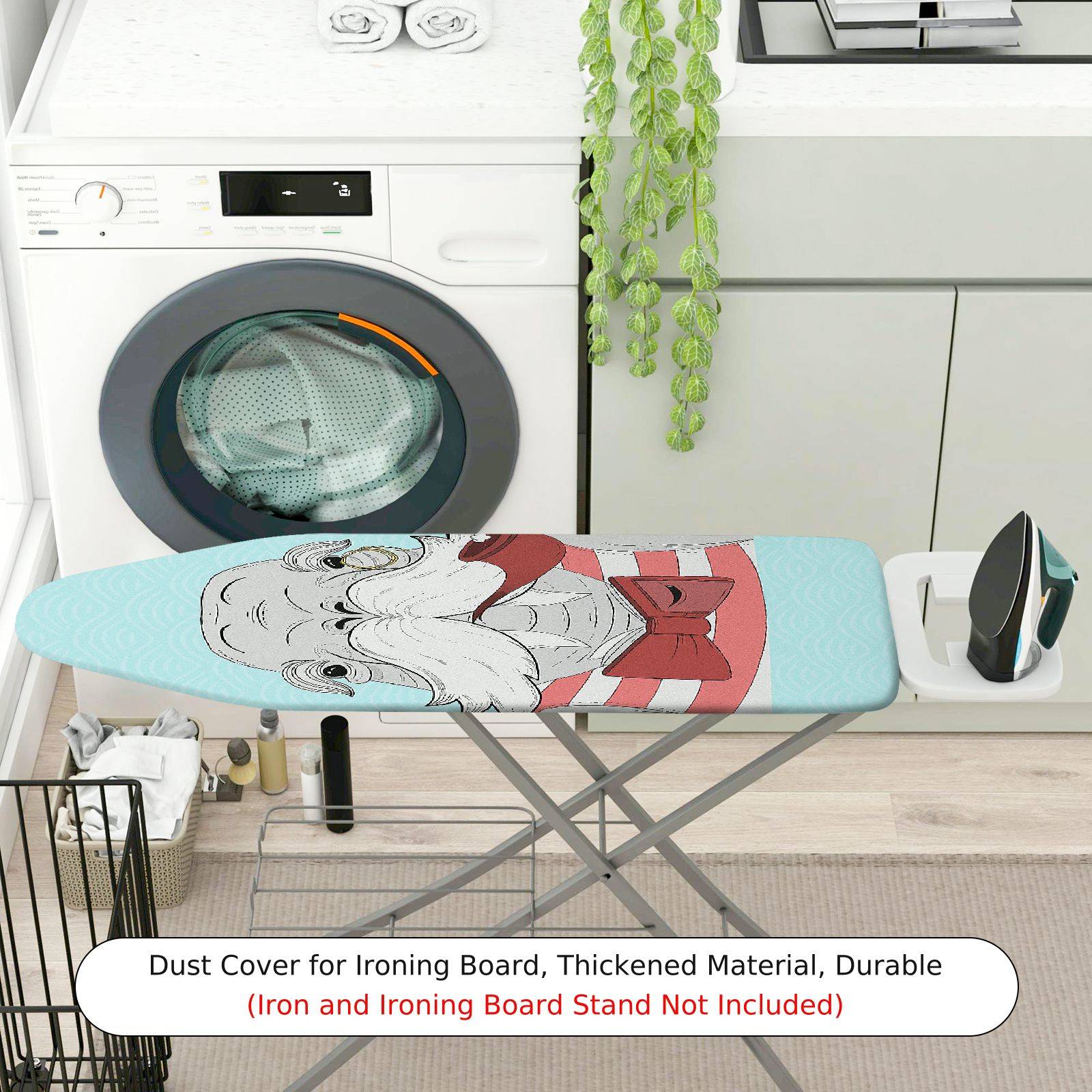 1-Piece Christmas Santa Claus  Ironing Board Cover, Universal Size, Without Board