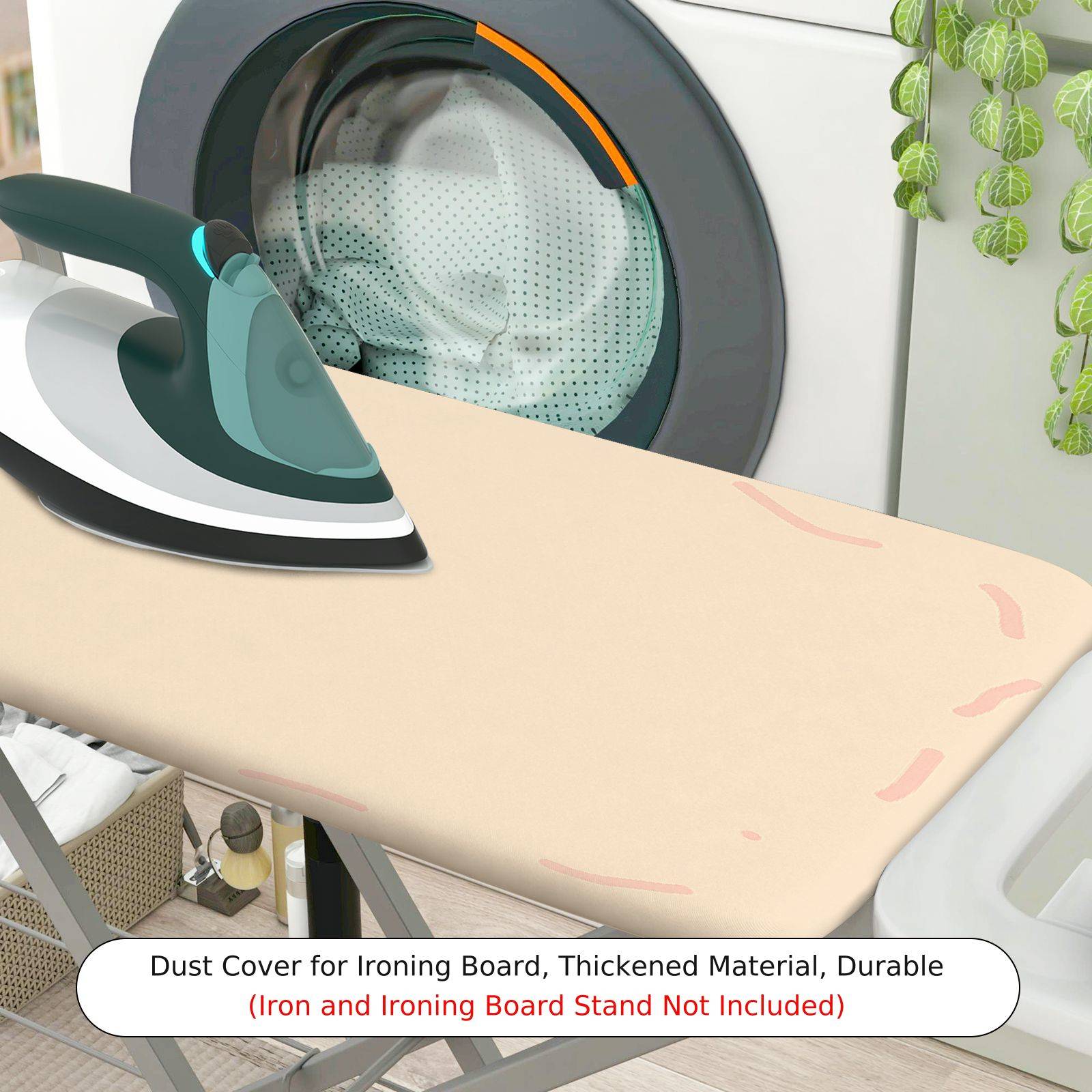 1-Piece Abstract Pink White Pattern  Ironing Board Cover, Universal Size, Without Board