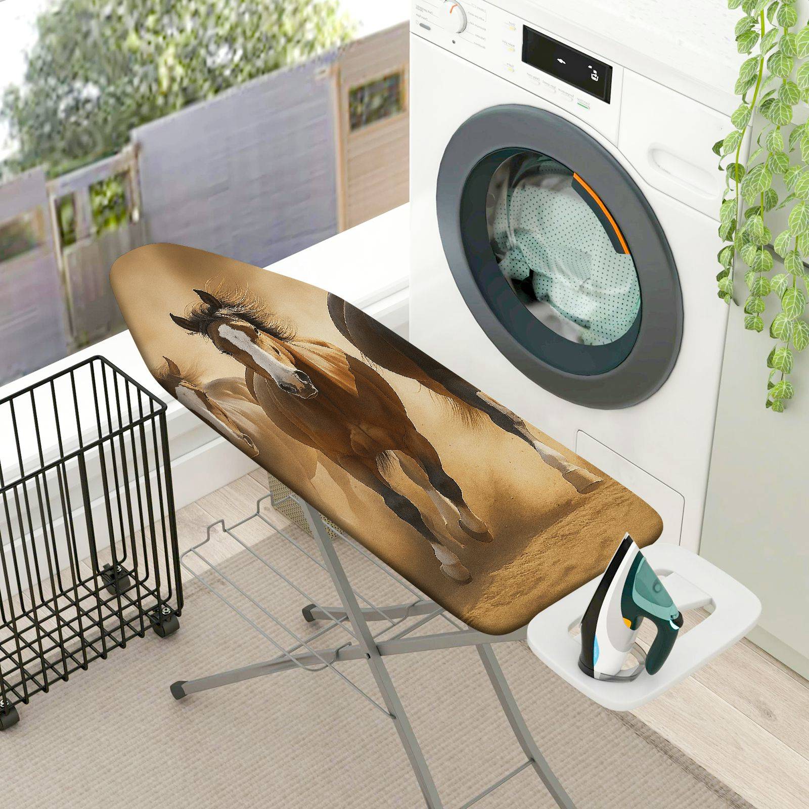 1-Piece Horse Animal Running  Ironing Board Cover, Universal Size, Without Board