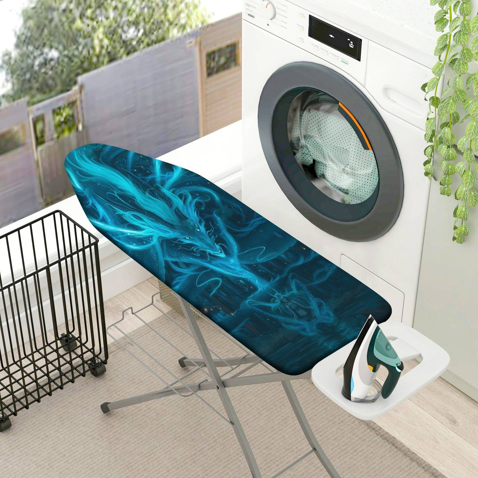 1-Piece Abstract Ocean Wave Fantasy  Ironing Board Cover, Universal Size, Without Board