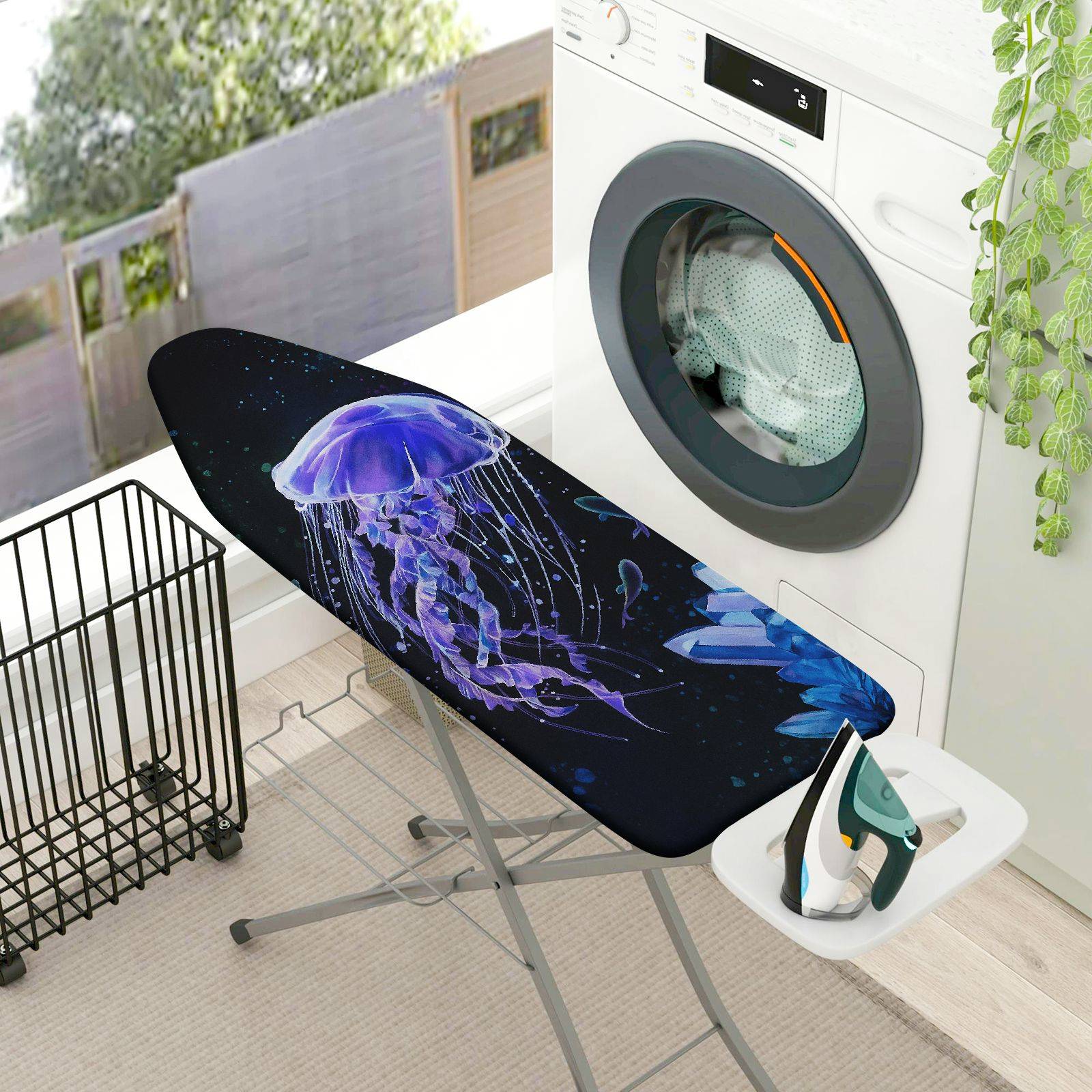 1-Piece Jellyfish Ocean Marine  Ironing Board Cover, Universal Size, Without Board