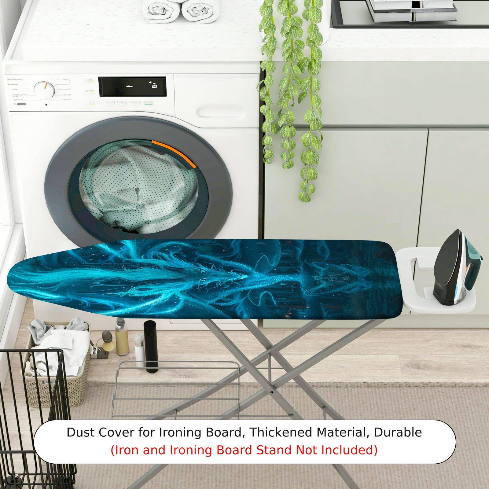 1-Piece Abstract Ocean Wave Fantasy  Ironing Board Cover, Universal Size, Without Board