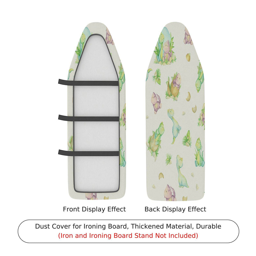 1-Piece Dinosaur Green Plants Animal  Ironing Board Cover, Universal Size, Without Board