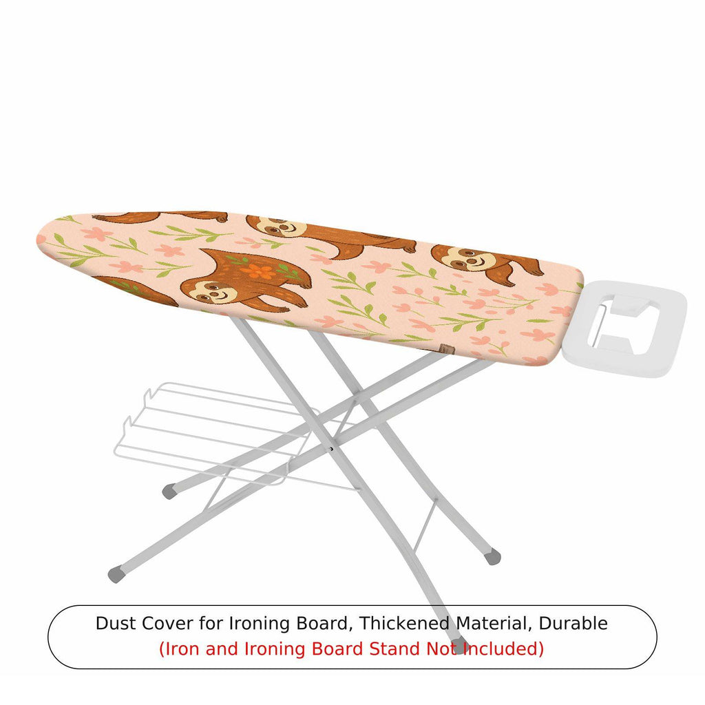 1-Piece Sloth Floral Animal  Ironing Board Cover, Universal Size, Without Board