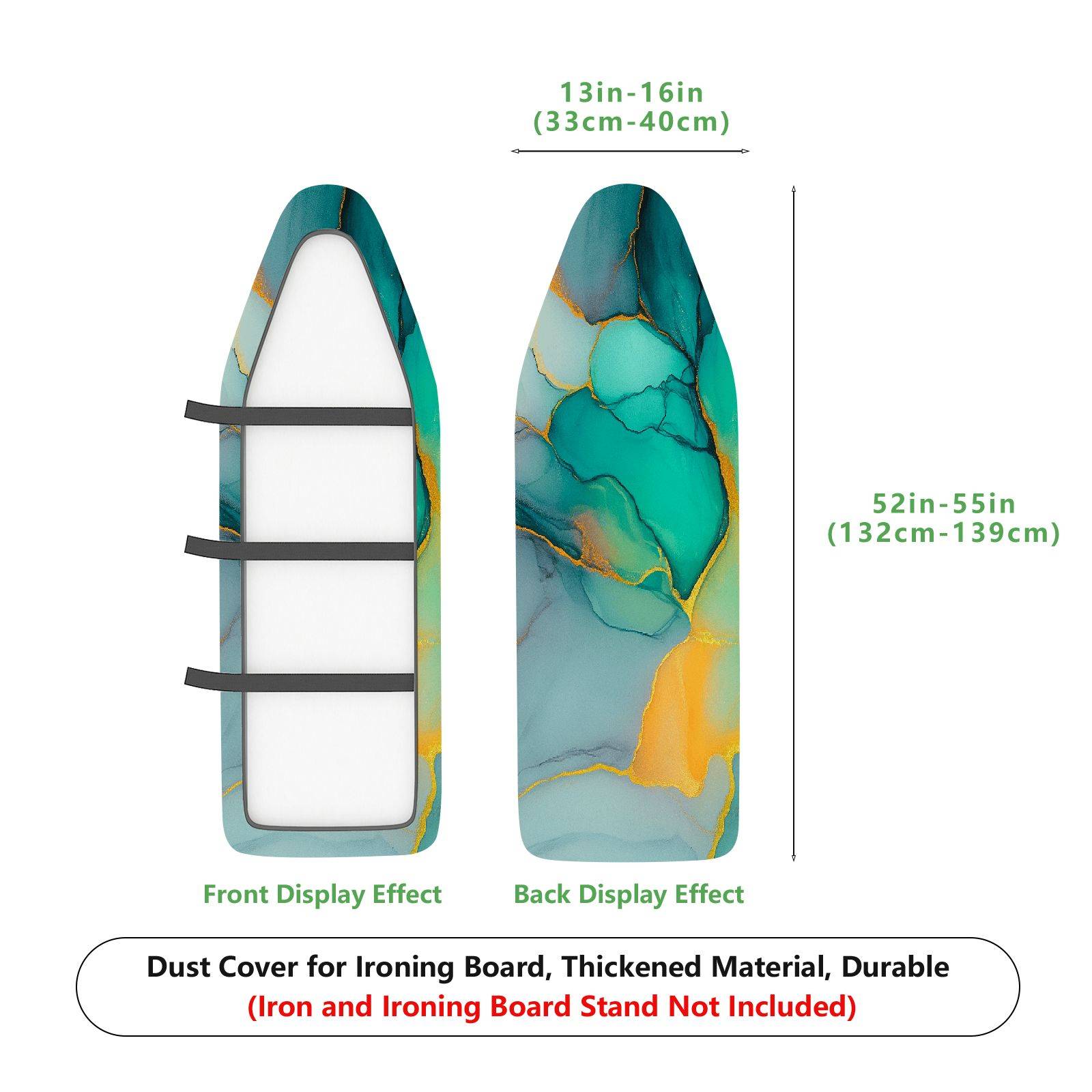1-Piece Abstract Marble Artistic  Ironing Board Cover, Universal Size, Without Board