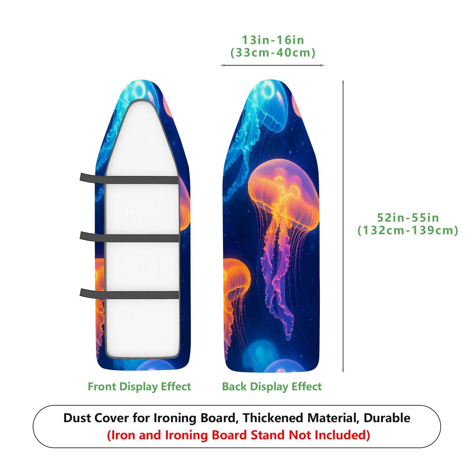 1-Piece Jellyfish Ocean Sea  Ironing Board Cover, Universal Size, Without Board