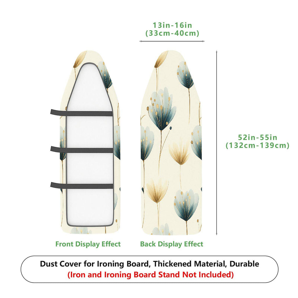 1-Piece Floral Pattern Leaf Beige  Ironing Board Cover, Universal Size, Without Board