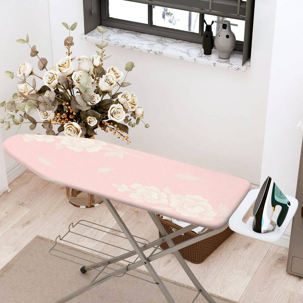 1-Piece Pink Floral Soft  Ironing Board Cover, Universal Size, Without Board