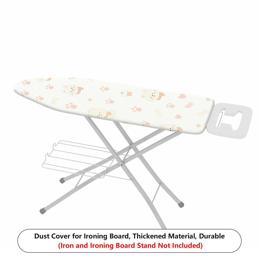 1-Piece Animal Paw Print Cat Dog Heart  Ironing Board Cover, Universal Size, Without Board