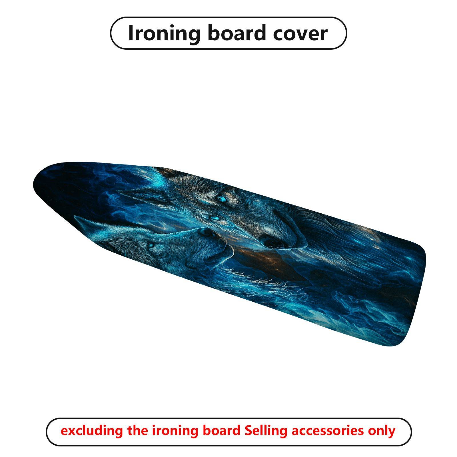 1-Piece Wolf Animal Nature  Ironing Board Cover, Universal Size, Without Board