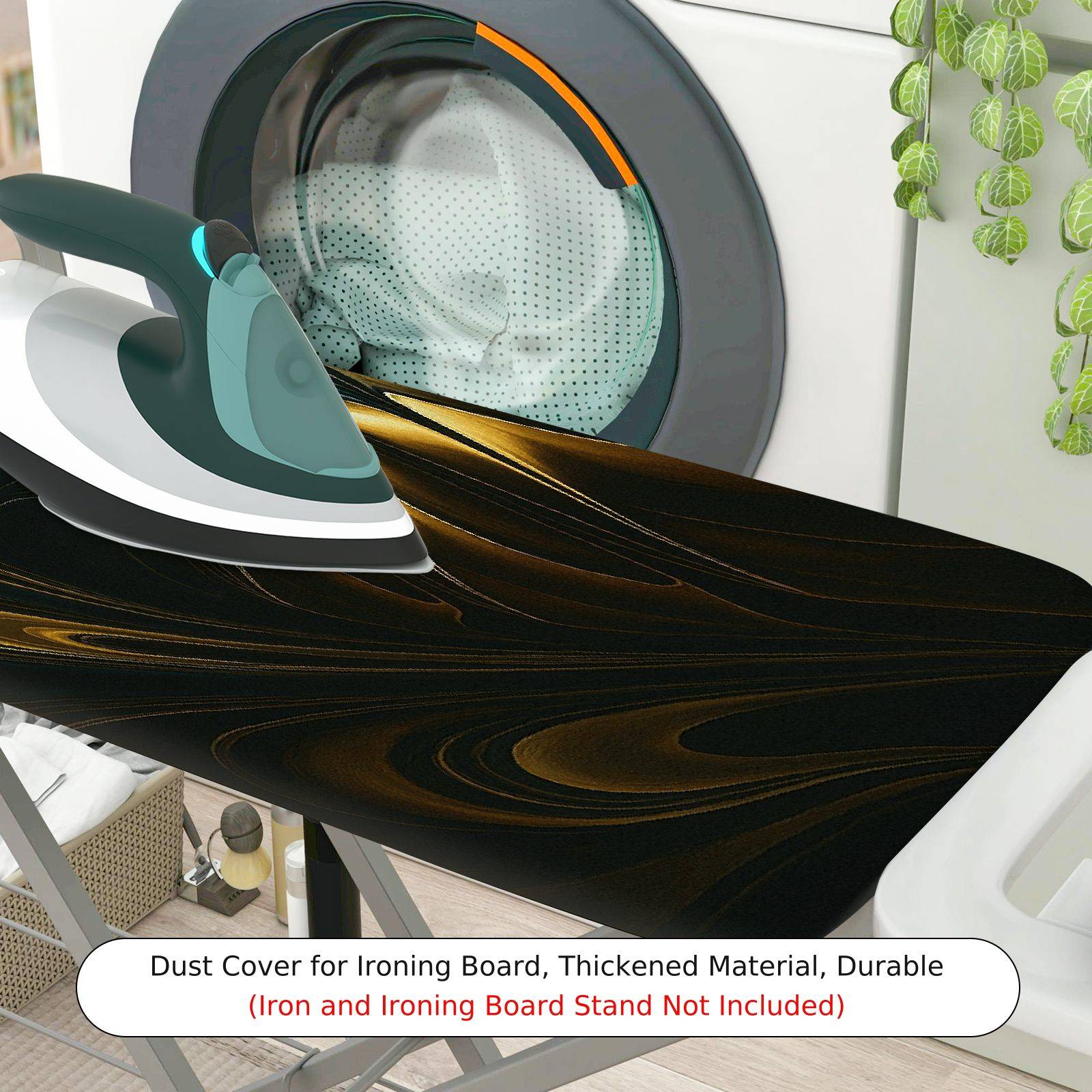 1-Piece Abstract Swirl Art Elegant  Ironing Board Cover, Universal Size, Without Board