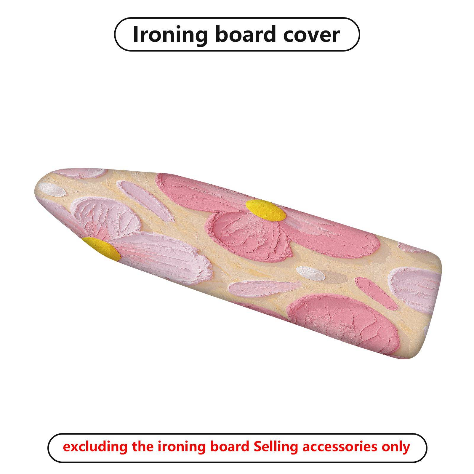 1-Piece Pink Floral Pattern Decorative  Ironing Board Cover, Universal Size, Without Board