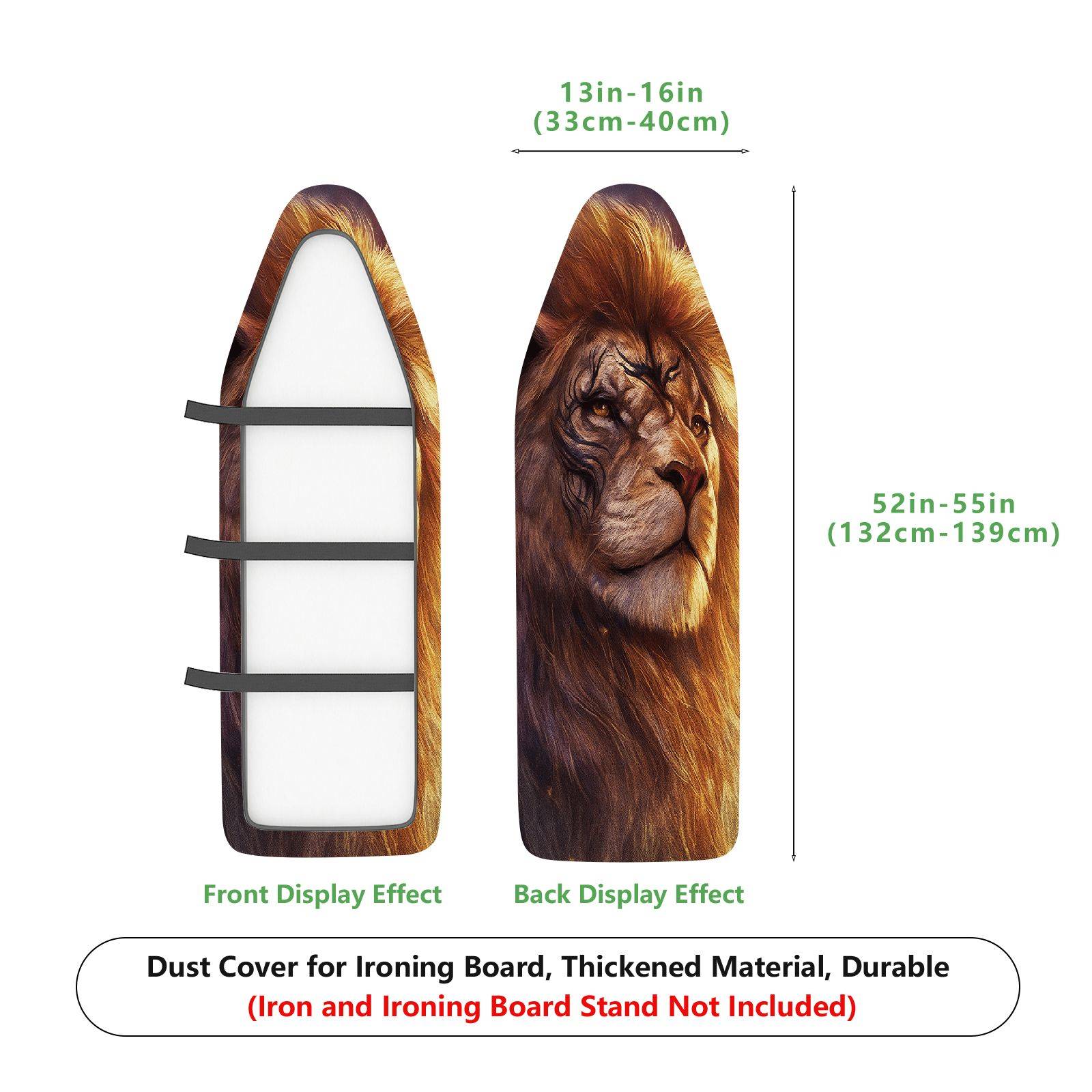 1-Piece Lion Animal King  Ironing Board Cover, Universal Size, Without Board