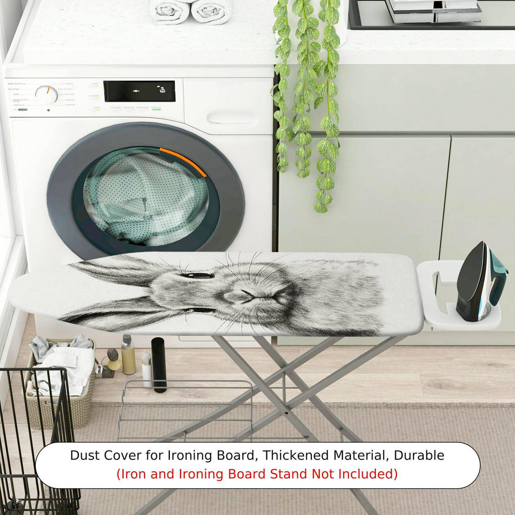 1-Piece Rabbit Sketch Animal  Ironing Board Cover, Universal Size, Without Board