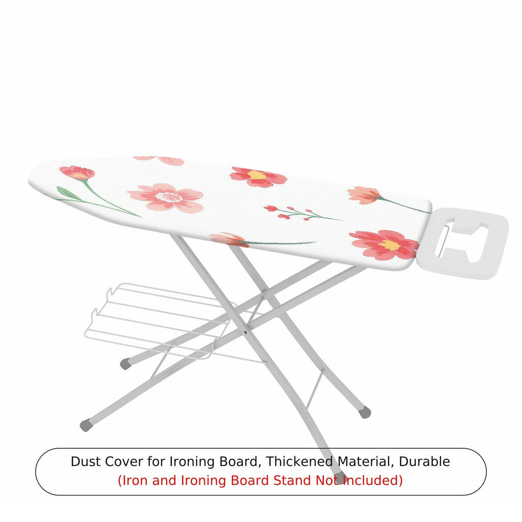 1-Piece Floral Pink Red Blossoms  Ironing Board Cover, Universal Size, Without Board