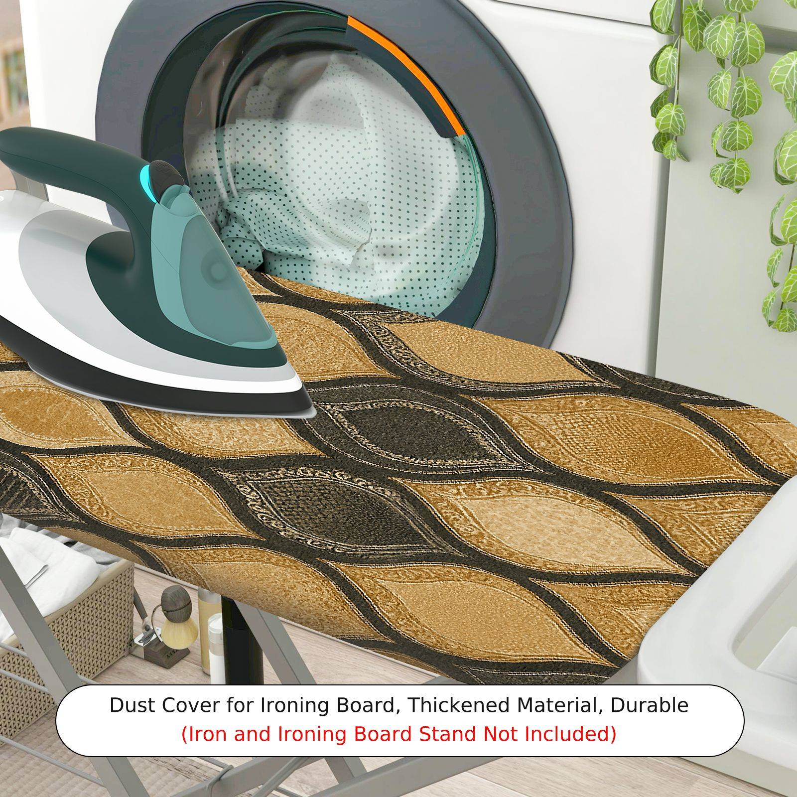 1-Piece Geometric Retro Modern  Ironing Board Cover, Universal Size, Without Board