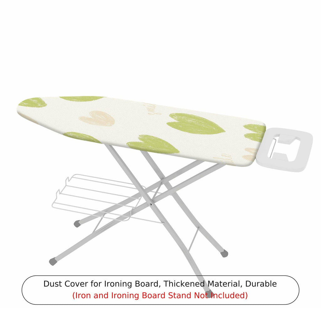 1-Piece Leaf Pattern Green Beige  Ironing Board Cover, Universal Size, Without Board