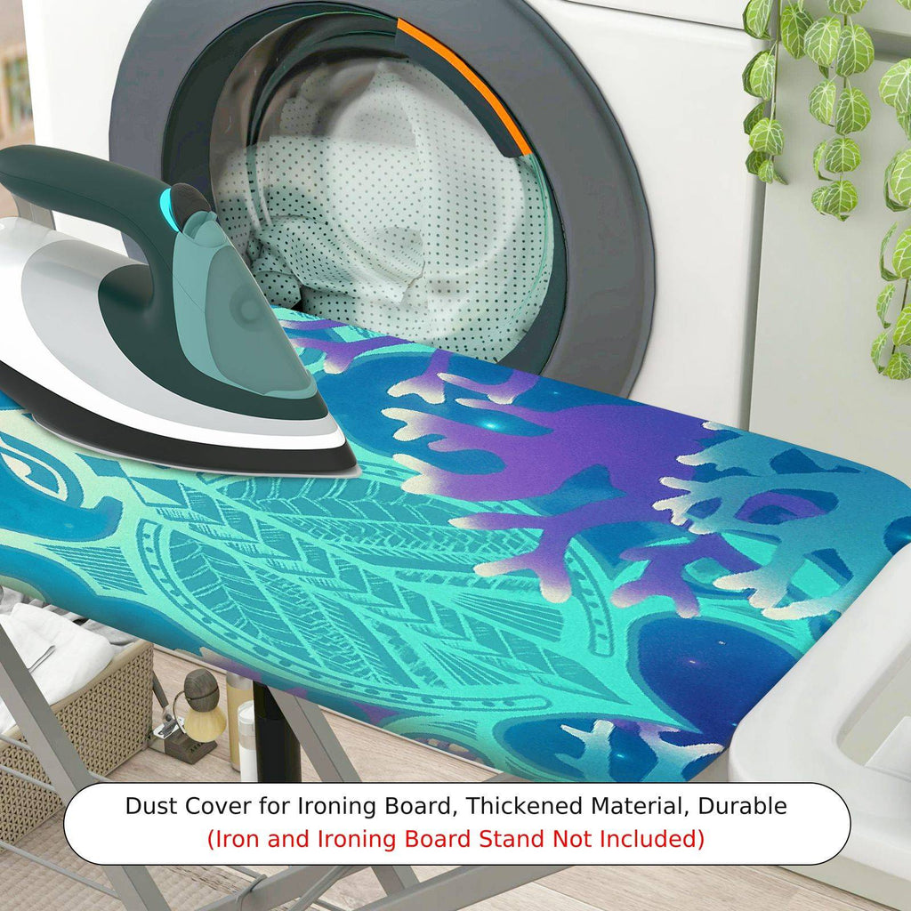 1-Piece Glow in the Dark Ocean Turtle  Ironing Board Cover, Universal Size, Without Board