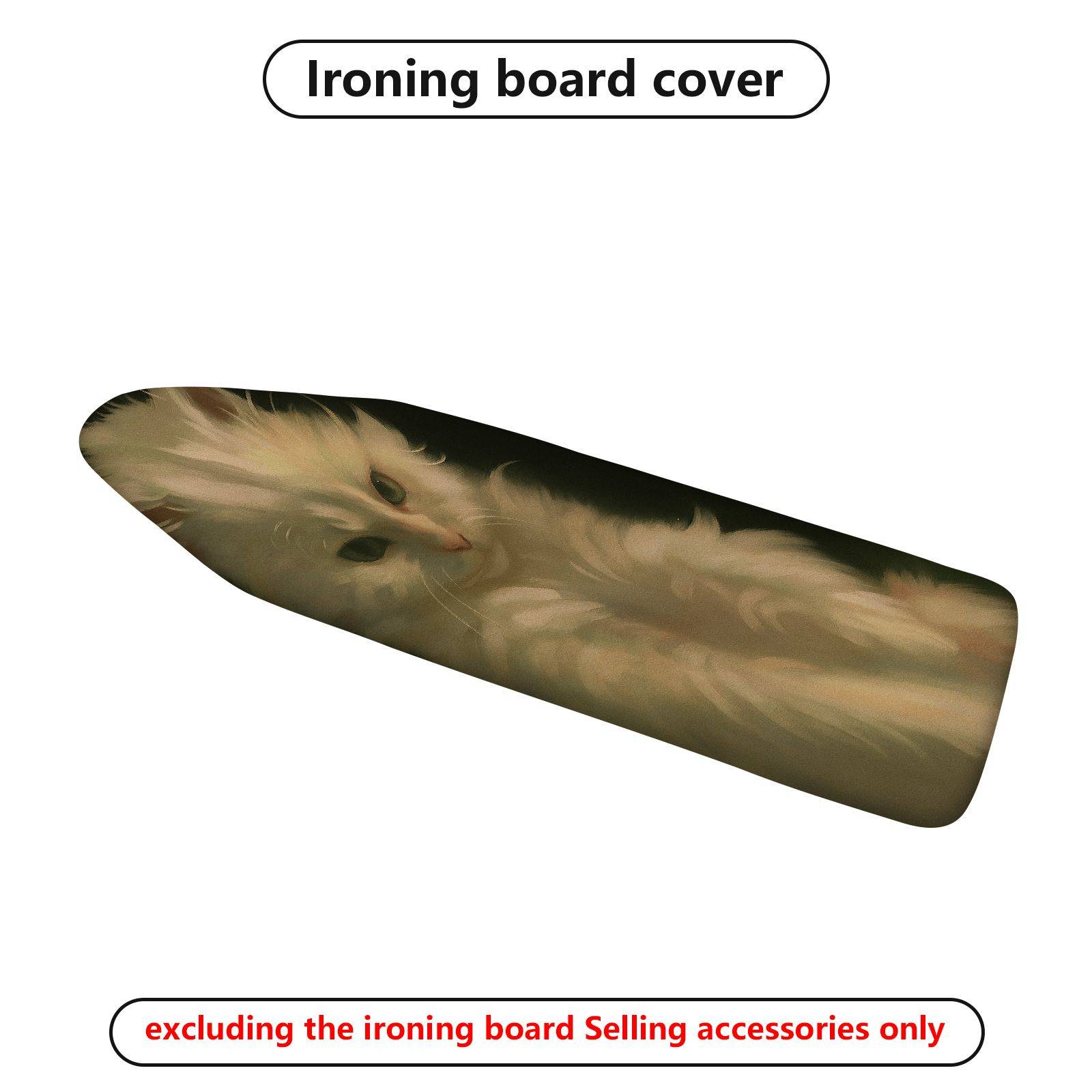 1-Piece Cat Print Feline Design Animal Art  Ironing Board Cover, Universal Size, Without Board