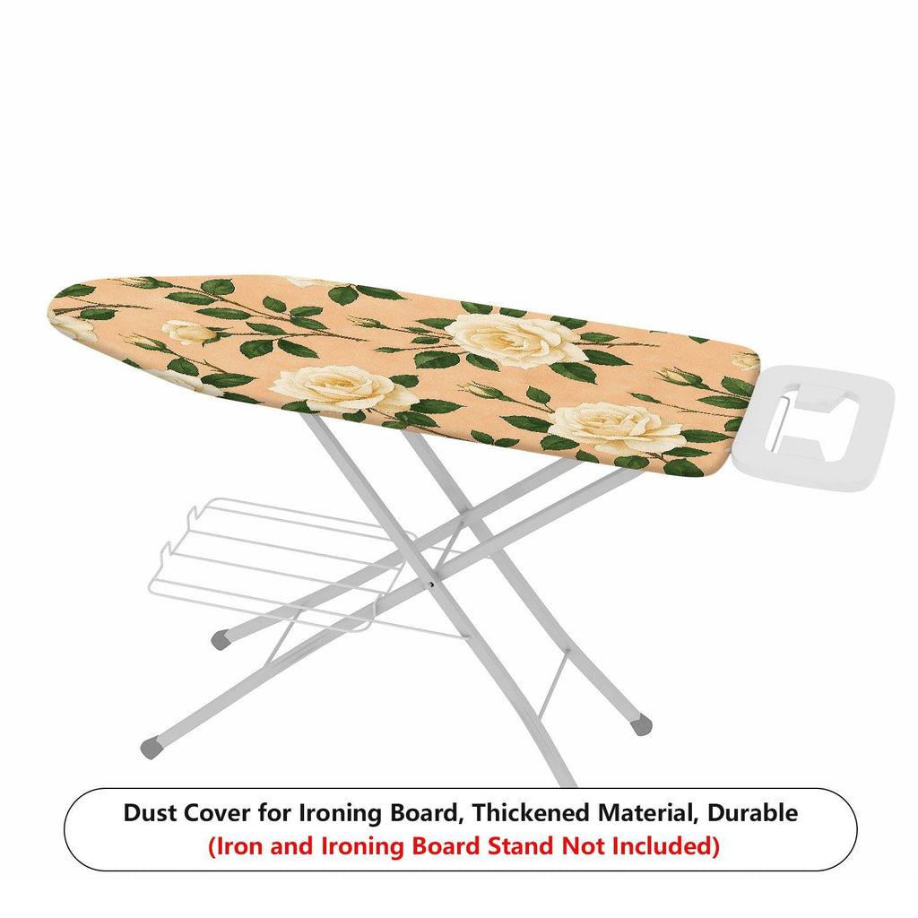 1-Piece Floral Rose Pattern Beige  Ironing Board Cover, Universal Size, Without Board