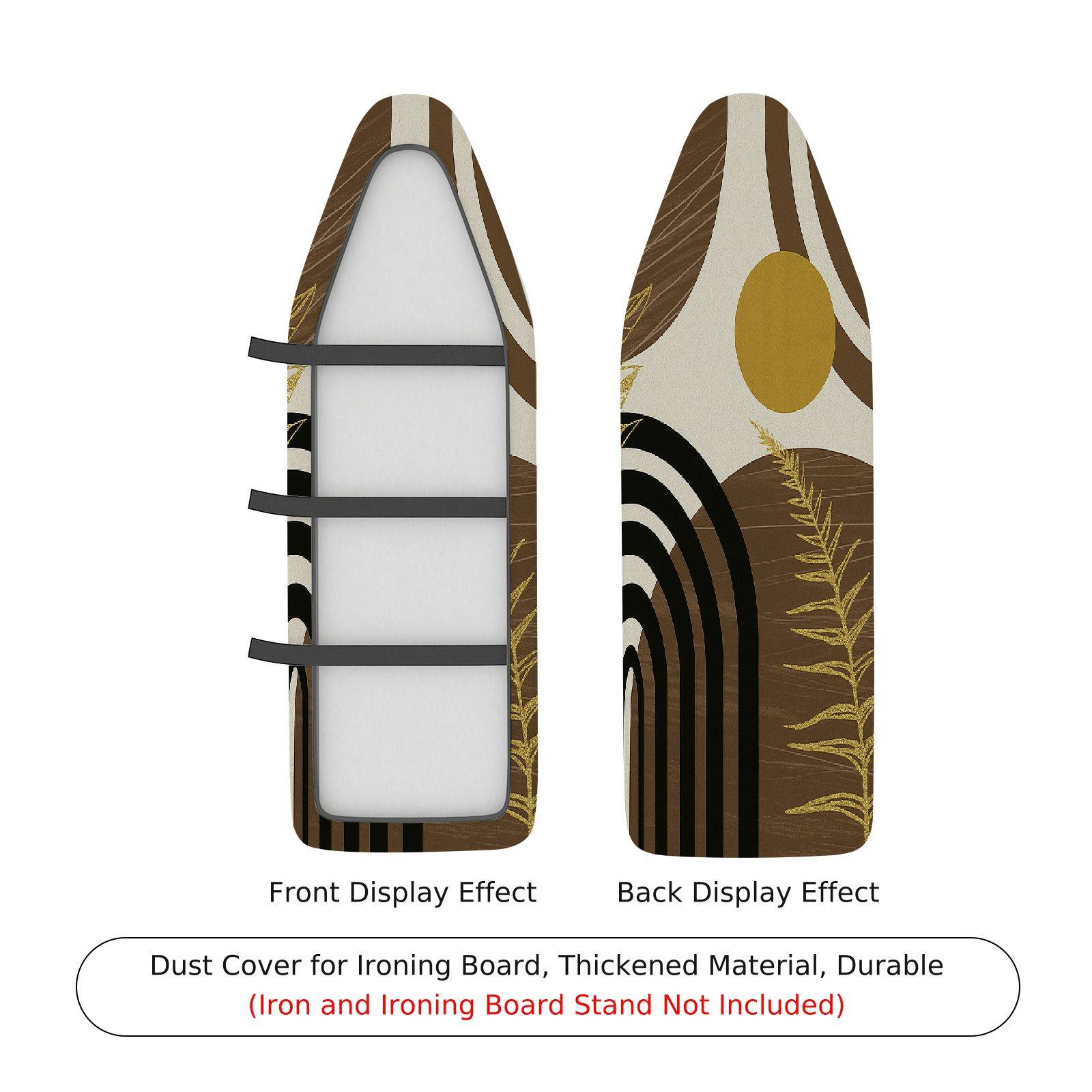 1-Piece Abstract Nature Pattern Brown  Ironing Board Cover, Universal Size, Without Board