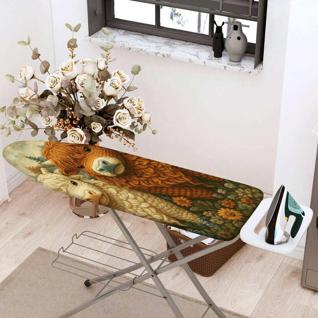 1-Piece Alpaca Animal Floral  Ironing Board Cover, Universal Size, Without Board