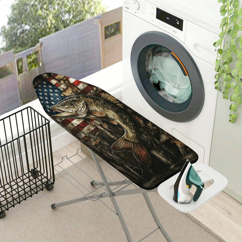 1-Piece American Fish Flag  Ironing Board Cover, Universal Size, Without Board