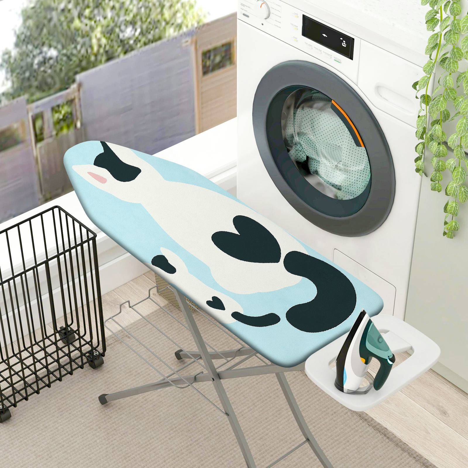 1-Piece Animal Dog Blue  Ironing Board Cover, Universal Size, Without Board