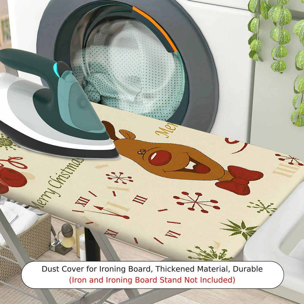 1-Piece Reindeer Snowflakes Christmas  Ironing Board Cover, Universal Size, Without Board