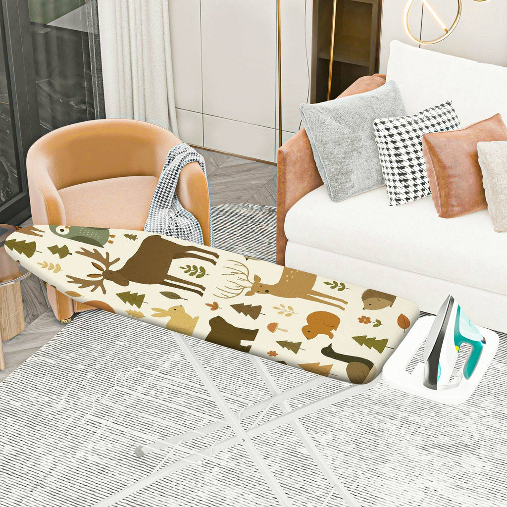 1-Piece Woodland Animal Forest Nature  Ironing Board Cover, Universal Size, Without Board