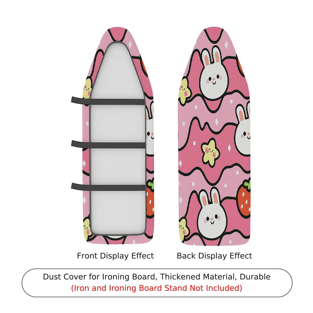 1-Piece Rabbit Strawberry Pink  Ironing Board Cover, Universal Size, Without Board