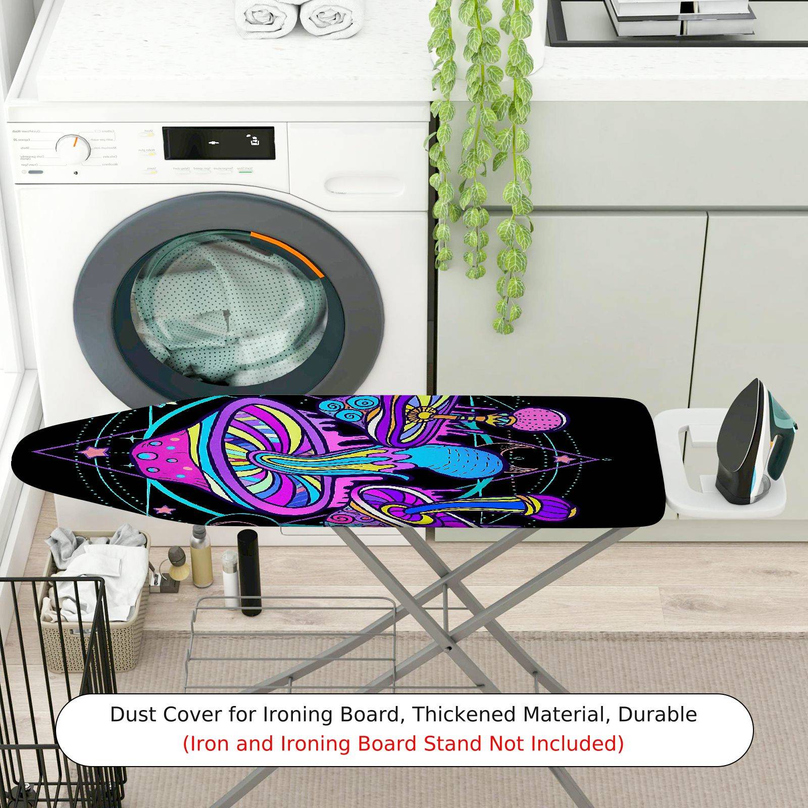1-Piece Psychedelic Abstract Cosmic  Ironing Board Cover, Universal Size, Without Board