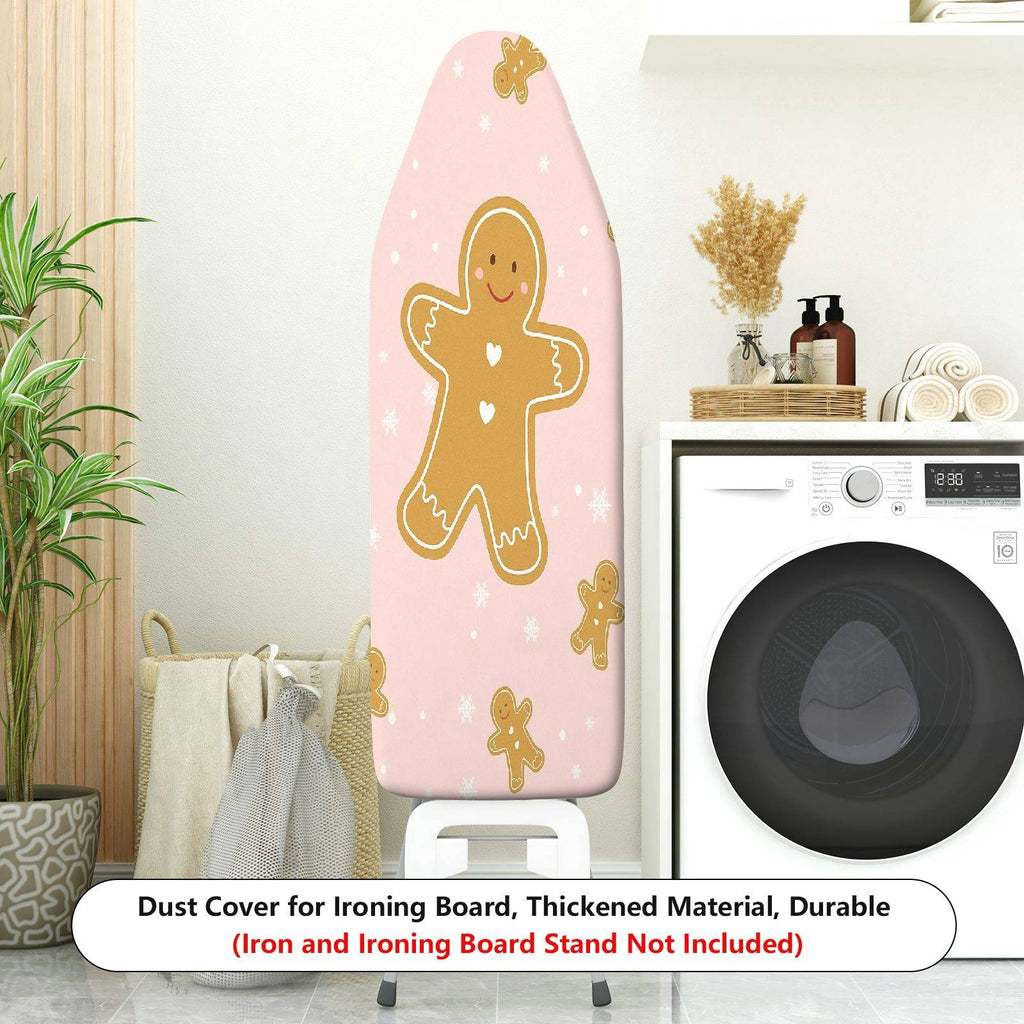 1-Piece Christmas Gingerbread Snowflakes  Ironing Board Cover, Universal Size, Without Board