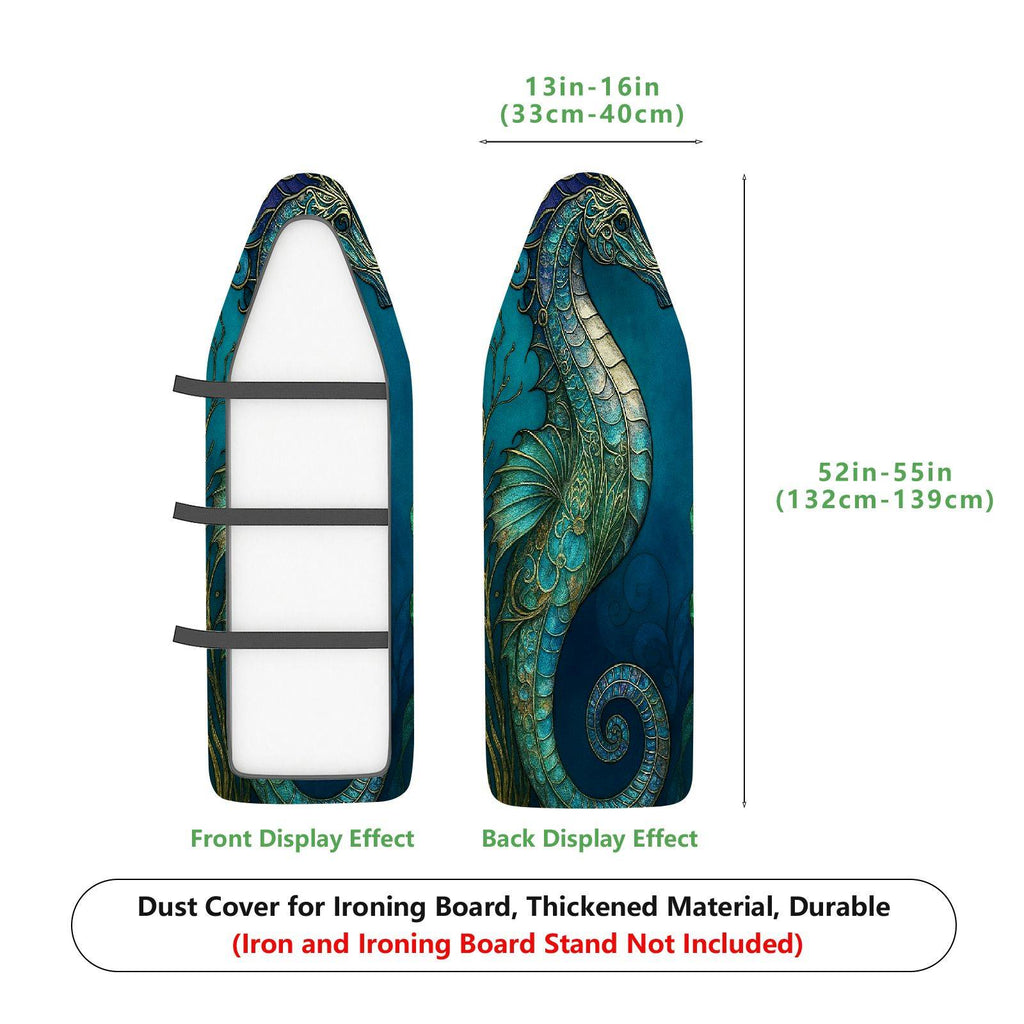 1-Piece Dragon Ocean Blue  Ironing Board Cover, Universal Size, Without Board