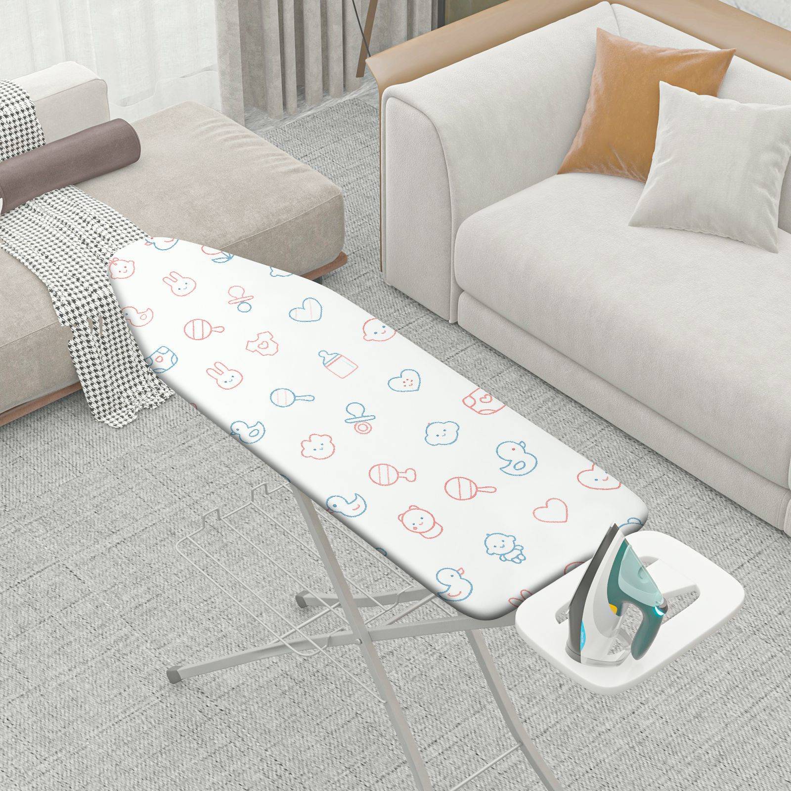 1-Piece Cute  Animal Heart  Ironing Board Cover, Universal Size, Without Board