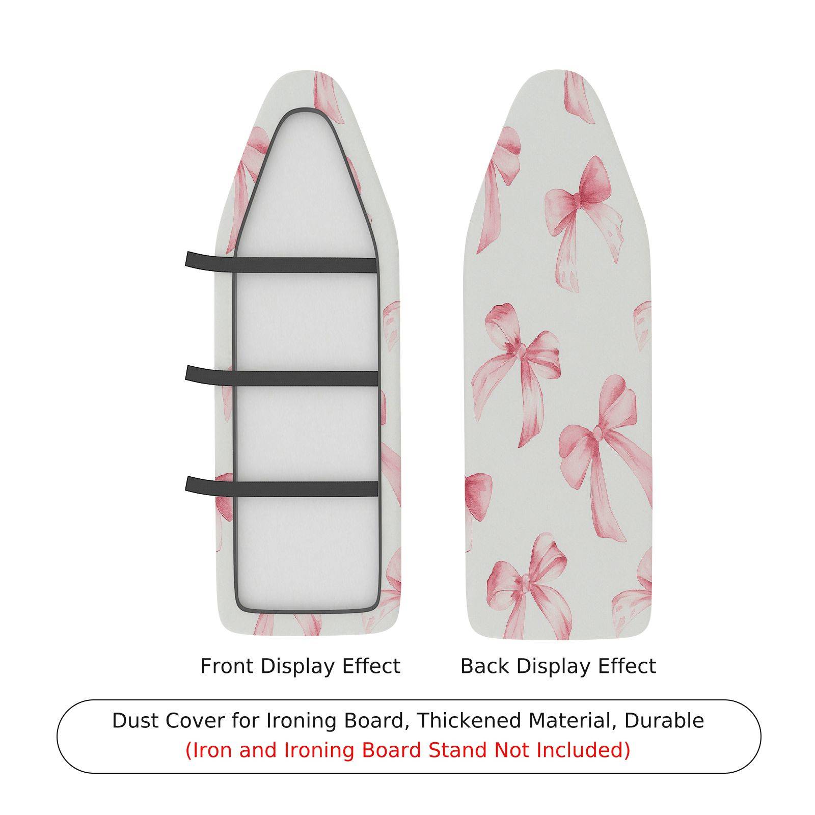 1-Piece Pink Bow Pattern Decorative Stylish  Ironing Board Cover, Universal Size, Without Board