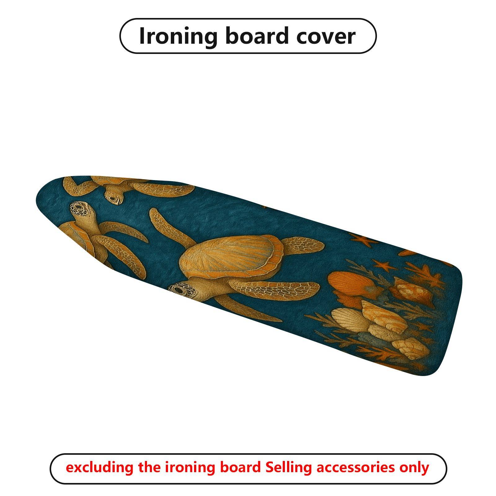 1-Piece Sea Turtle Ocean Marine Life  Ironing Board Cover, Universal Size, Without Board