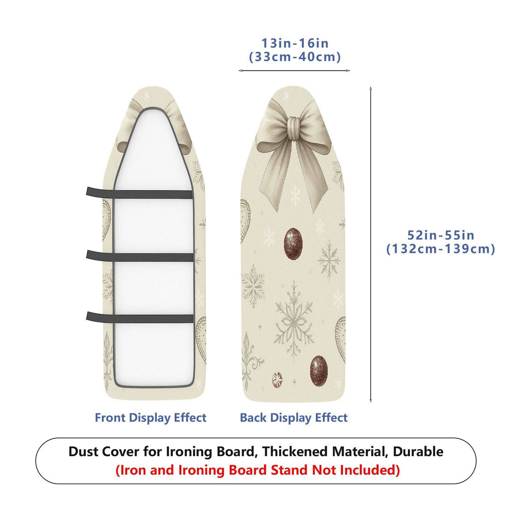 1-Piece Christmas Gift Snowflake Bow  Ironing Board Cover, Universal Size, Without Board