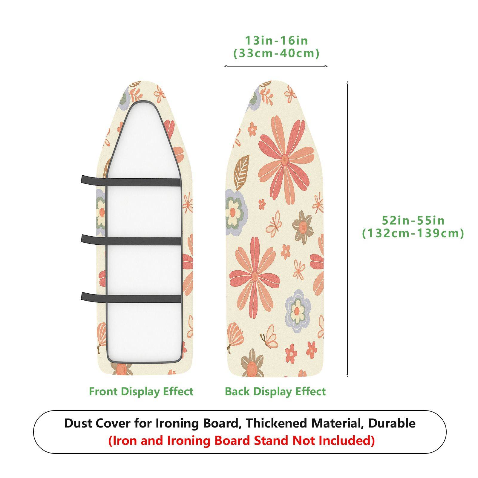 1-Piece Animal Floral  Ironing Board Cover, Universal Size, Without Board